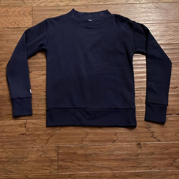Under Armour Women’s Navy Blue Stadium Crewneck Pullover Sweatshirt Size XS - Picture 1 of 8